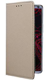 Кожен калъф тефтер и стойка Magnetic FLEXI Book Style за Sony Xperia 10 / Sony Xperia XA3 златист 
